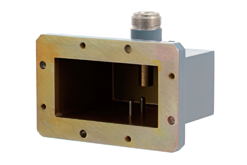 WR-229 CMR-229 Flange to N Female Waveguide to Coax Adapter Operating from 3.3 GHz to 4.9 GHz