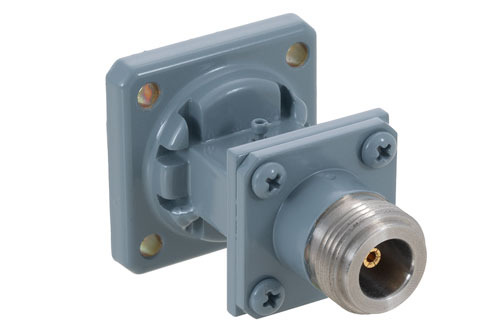 WR-42 UG-597/U Square Cover Flange to End Launch 2.92mm Female Waveguide to Coax Adapter Operating from 18 GHz to 26.5 GHz