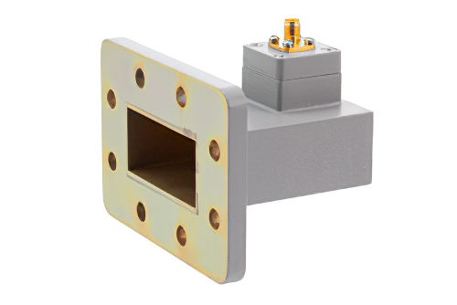 WR-187 UDR48 Flange to SMA Female Waveguide to Coax Adapter Operating from 3.94 GHz to 5.99 GHz