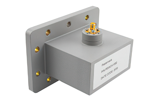WR-284 UDR32 Flange to SMA Female Waveguide to Coax Adapter Operating from 2.6 GHz to 3.95 GHz in Aluminum