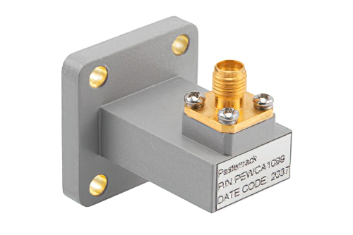 WR-51 UBR180 Flange to SMA Female Waveguide to Coax Adapter Operating from 14.5 GHz to 22 GHz in Brass