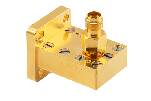 WR-34 UBR260 Flange to 2.92mm Female Waveguide to Coax Adapter Operating from 21.7 GHz to 33 GHz in Brass