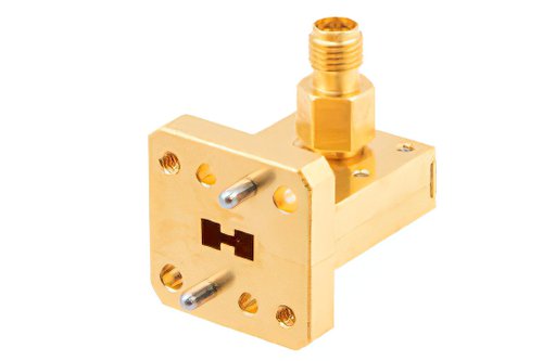 WRD-180 Square Cover Flange to 2.92mm Female Waveguide to Coax Adapter  Operating from 18 GHz to 40 GHz