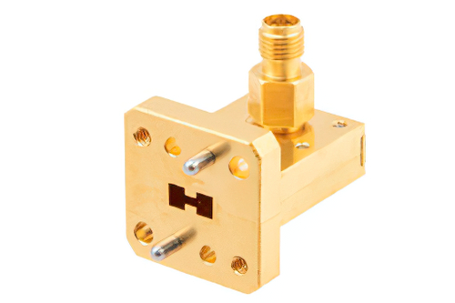 WRD-180 Square Cover Flange to 2.92mm Female Waveguide to Coax Adapter Operating from 18 GHz to 40 GHz