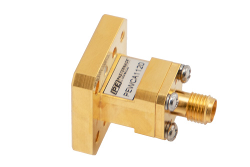 WRD-180 UG Square Cover Flange to 2.92mm Female Waveguide to Coax Adapter Operating from 18 GHz to 40 GHz in Copper Alloy