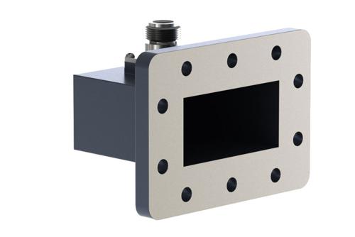 WR-229 CPR-229F Flange to N Female Waveguide to Coax Adapter Operating from 3.22 GHz to 4.9 GHz