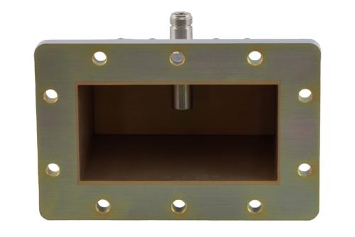 WR-510 CPR510F Flange to N-Type Female Waveguide to Coax Adapter Operating From 1.45 GHz to 2.2 GHz