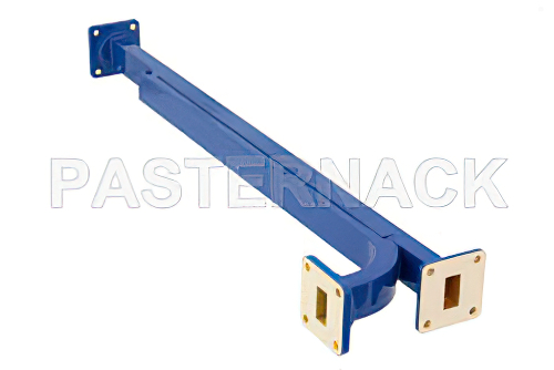 WR-62 Waveguide 10 dB Broadwall Coupler, UG-419/U Square Cover Flange, E-Plane Coupled Port, 12.4 GHz to 18 GHz, Copper Alloy
