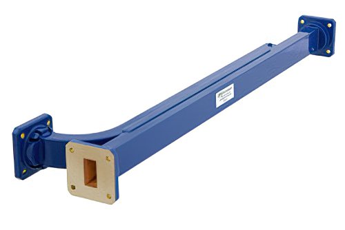 WR-75 Waveguide 30 dB Broadwall Coupler, Square Cover Flange, E-Plane Coupled Port, 10 GHz to 15 GHz, Copper Alloy