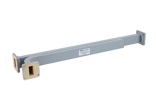 WR-112 Waveguide 10 dB Broadwall Coupler, UG-51/U Square Cover Flange, E-Plane Coupled Port, 7.05 GHz to 10 GHz, Copper Alloy