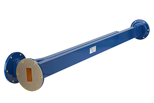 WR-137 30 dB Directional Waveguide Broadwall Coupler, UG-344/U Round Cover Flange, E-Plane Coupled Port, 5.85 GHz to 8.2 GHz