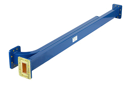 WR-137 Waveguide 10 dB Broadwall Coupler, CPR-137G Flange, E-Plane Coupled Port, 5.85 GHz to 8.2 GHz, Copper Alloy