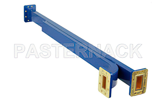 WR-137 Waveguide 10 dB Broadwall Coupler, CPR-137G Flange, E-Plane Coupled Port, 5.85 GHz to 8.2 GHz, Copper Alloy