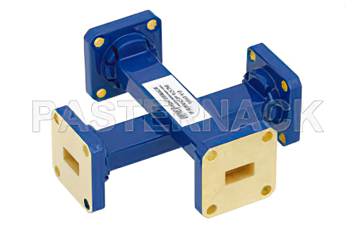 WR-34 Waveguide 30 dB Crossguide Coupler, UG-1530/U Square Cover Flange, 22 GHz to 33 GHz, Bronze