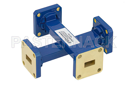 WR-34 Waveguide 40 dB Crossguide Coupler, UG-1530/U Square Cover Flange, 22 GHz to 33 GHz, Bronze