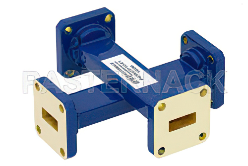 WR-42 Waveguide 40 dB Crossguide Coupler, UG-595/U Square Cover Flange, 18 GHz to 26.5 GHz, Bronze
