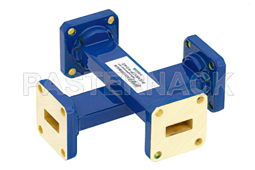 WR-42 Waveguide 50 dB Crossguide Coupler, UG-595/U Square Cover Flange, 18 GHz to 26.5 GHz, Bronze