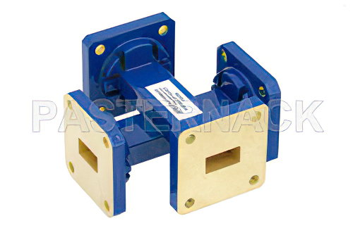 WR-51 Waveguide 20 dB Crossguide Coupler, Square Cover Flange, 15 GHz to 22 GHz, Bronze