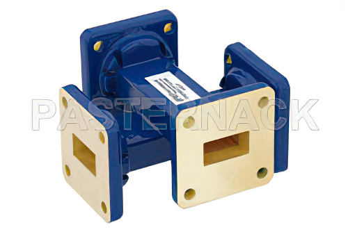 WR-62 Waveguide 30 dB Crossguide Coupler, UG-419/U Square Cover Flange, 12.4 GHz to 18 GHz, Bronze