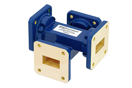 WR-75 Waveguide 30 dB Crossguide Coupler, Square Cover Flange, 10 GHz to 15 GHz, Bronze
