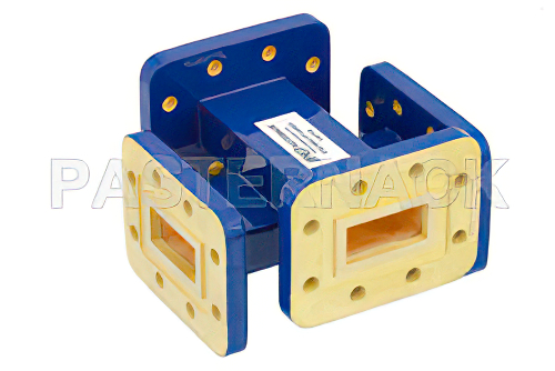 WR-90 Waveguide 30 dB Crossguide Coupler, CPR-90G Flange, 8.2 GHz to 12.4 GHz, Bronze