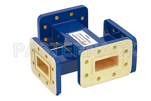 WR-112 Waveguide 20 dB Crossguide Coupler, CPR-112G Flange, 7.05 GHz to 10 GHz, Bronze