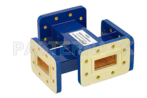 WR-112 Waveguide 40 dB Crossguide Coupler, CPR-112G Flange, 7.05 GHz to 10 GHz, Bronze