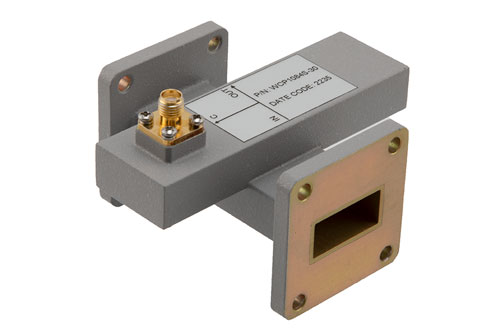 WR-90 Waveguide 30 dB Crossguide Coupler, UG Cover Flange, SMA Female Coupled Port, 8.2 GHz to 12.5 GHz, Aluminum