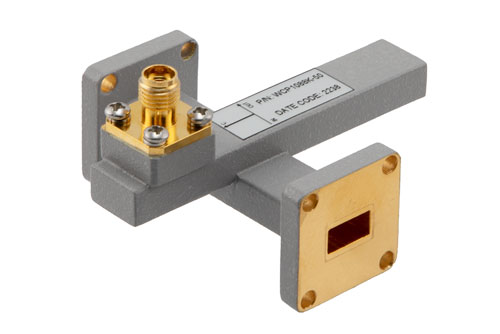 WR-34 Waveguide 50 dB Crossguide Coupler, UG Cover Flange, 2.92mm Female Coupled Port, 21.7 GHz to 33 GHz, Brass