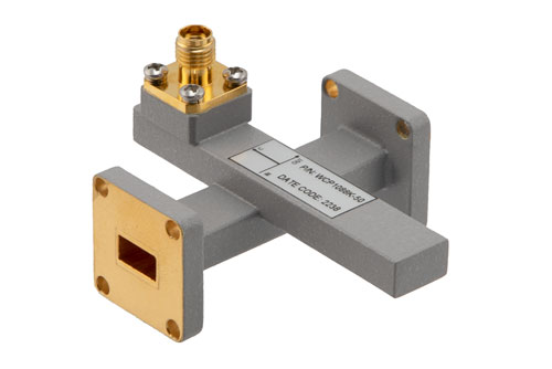 WR-34 Waveguide 50 dB Crossguide Coupler, UG Cover Flange, 2.92mm Female Coupled Port, 21.7 GHz to 33 GHz, Brass