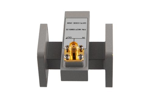 WR-62 Waveguide 20 dB Crossguide Coupler, UG-419/U, SMA Female Coupling Port, 13.75 GHz to 14.5 GHz, Brass
