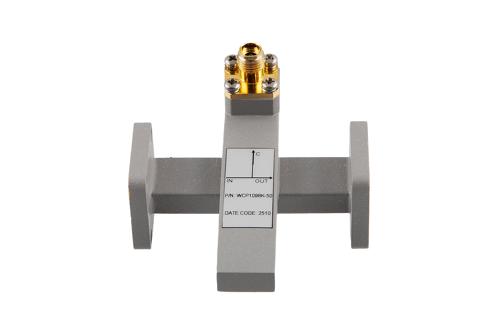 WR-42 Waveguide 50 dB Crossguide Coupler, UG-595/U, 2.92mm Female Coupling Port, 17.6 GHz to 26.7 GHz, Brass