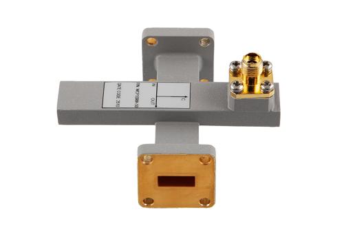 WR-42 Waveguide 50 dB Crossguide Coupler, UG-595/U, 2.92mm Female Coupling Port, 17.6 GHz to 26.7 GHz, Brass