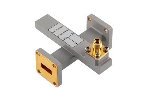 WR-42 Waveguide 50 dB Crossguide Coupler, UG-595/U, 2.92mm Female Coupling Port, 17.6 GHz to 26.7 GHz, Brass