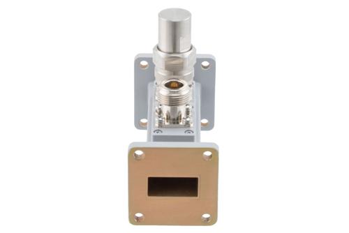 WR-90 Waveguide 30 dB Loop Coupler, UG Cover Flange, N Female Coupled Port, 8.2 GHz to 12.5 GHz, Aluminum