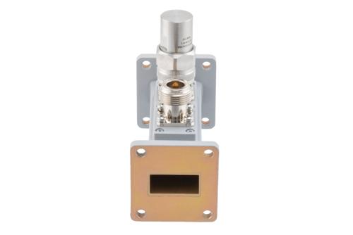 WR-90 Waveguide 40 dB Loop Coupler, UG Cover Flange, N Female Coupled Port, 8.2 GHz to 12.5 GHz, Aluminum