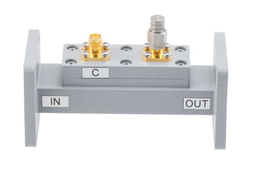 WR-90 Waveguide 30 dB Loop Coupler, UG Cover Flange, SMA Female Coupled Port, 8.2 GHz to 12.5 GHz, Aluminum
