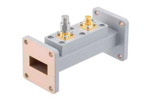 WR-90 Waveguide 30 dB Loop Coupler, UG Cover Flange, SMA Female Coupled Port, 8.2 GHz to 12.5 GHz, Aluminum