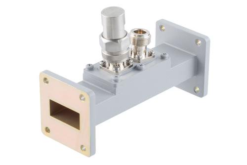 WR-112 Waveguide 30 dB Loop Coupler, UG Cover Flange, N Female Coupled Port, 6.57 GHz to 9.99 GHz, Aluminum