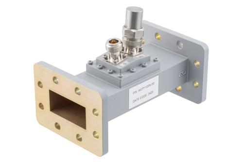 WR-187 Waveguide 50 dB Loop Coupler, CPR187F Flange, N Female Coupled Port, 3.94 GHz to 5.99 GHz, Aluminum