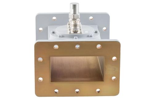 WR-340 Waveguide 50 dB Loop Coupler, CPR340F Flange, N Female Coupled Port, 2.17 GHz to 3.3 GHz, Aluminum