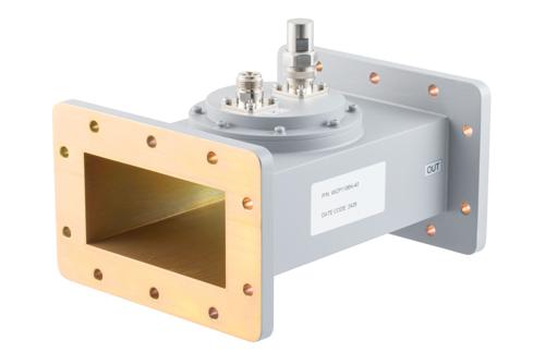 WR-430 Waveguide 40 dB Loop Coupler, CPR430F Flange, N Female Coupled Port, 1.72 GHz to 2.61 GHz, Aluminum