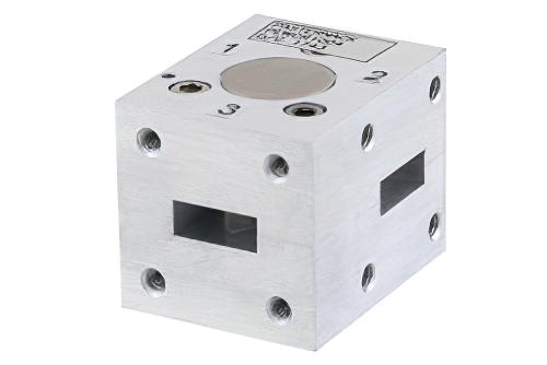 WR-42 Waveguide Circulator, 18 GHz to 26.5 GHz, 18 dB min Isolation, Cover Flange, Aluminum