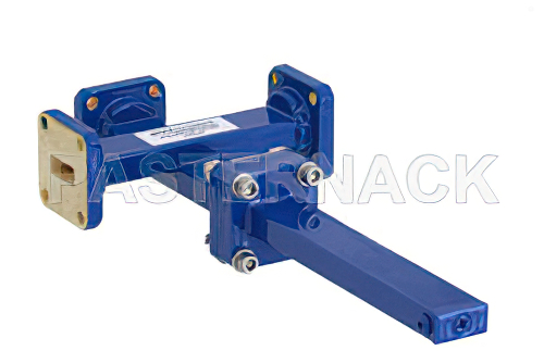WR-42 Waveguide 30 dB Crossguide Coupler, 3 Port UG-595/U Square Cover Flange, 18 GHz to 26.5 GHz, Bronze