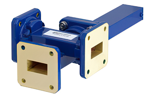 WR-75 Waveguide 20 dB Crossguide Coupler, 3 Port Square Cover Flange, 10 GHz to 15 GHz, Bronze