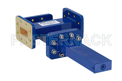 WR-112 Waveguide 30 dB Crossguide Coupler, 3 Port CPR-112G Flange, 7.05 GHz to 10 GHz, Bronze