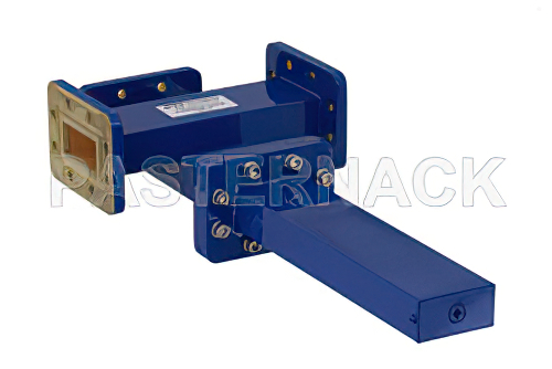 WR-137 Waveguide 20 dB Crossguide Coupler, 3 Port CPR-137G Flange, 5.85 GHz to 8.2 GHz, Bronze
