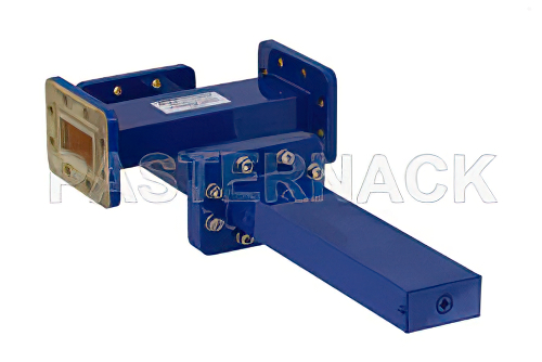 WR-137 Waveguide 30 dB Crossguide Coupler, 3 Port CPR-137G Flange, 5.85 GHz to 8.2 GHz, Bronze