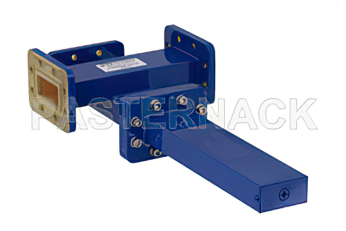 WR-137 Waveguide 40 dB Crossguide Coupler, 3 Port CPR-137G Flange, 5.85 GHz to 8.2 GHz, Bronze