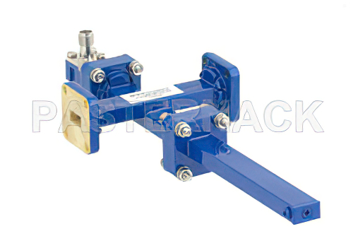 WR-34 Waveguide 40 dB Crossguide Coupler, UG-1530/U Square Cover Flange, 2.92mm Female Coupled Port, 22 GHz to 33 GHz, Bronze